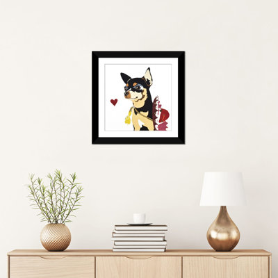 «Fidget Wigglesworth With A Red Sombrero» par Julie Ahmad, impression sur toile tendue