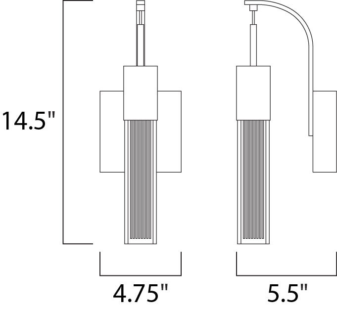 Appliquee à bras 1 lumières Diphda
