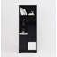 Grande armoire de rangement en bois avec 1 tiroir et 3 tablettes, armoires de cuisine en bois, noir