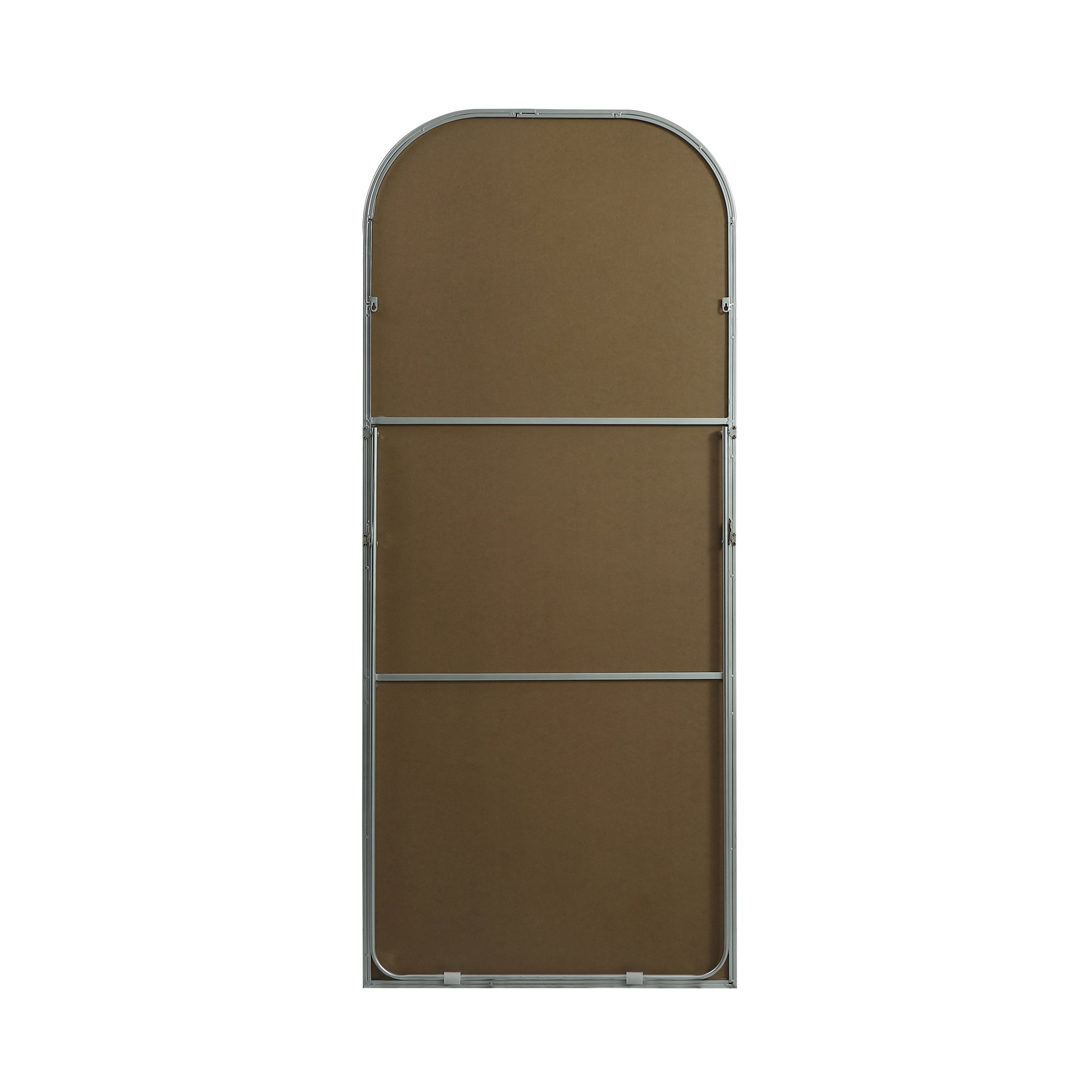 Sabine Metal Arch Floor Mirror, 76" x 32", Silver