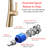 Single Handle Brushed Gold Pull Out Tap - Stainless Steel, 9.05 Inch Reach, Spout, Modern Style Steel Kitchen Faucet Down Spray, High Arch 1.5 Gpm Flow Rate, Convenient-825576808