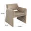 Fena Accent Dining Chair, Light Camel Brown Velvet, Low Back