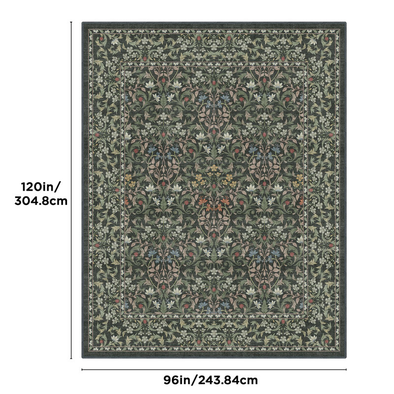 Machine Washable Non Slip Area Rug, Rectangle 8' x 10'