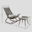 Chaise berçante en métal