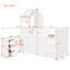 Lit mezzanine simple de style maison simple avec bureau roulant, armoire de rangement et tiroirs-1147222769