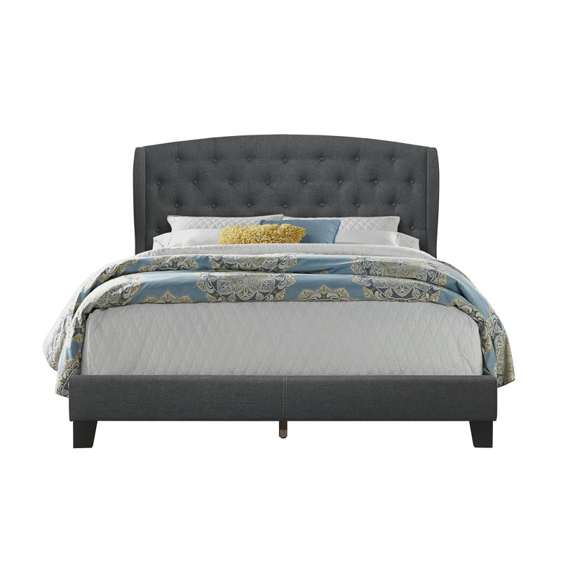 Upholstered Bed, Charcoal Grey, Super King (6')