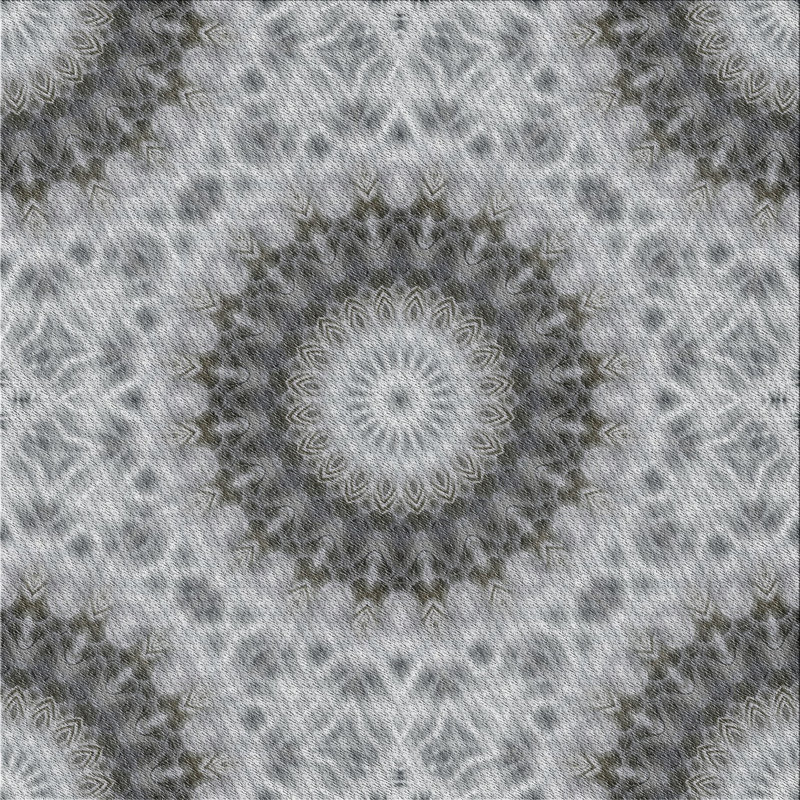 Tapis gris/blanc tissé à la machine, Carré 3 pi