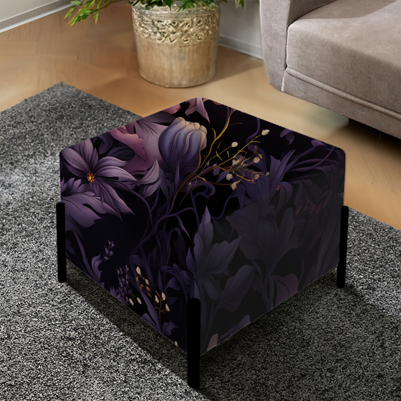 Enchanted Dusk Moody Patterns - Repose-pieds carré floral