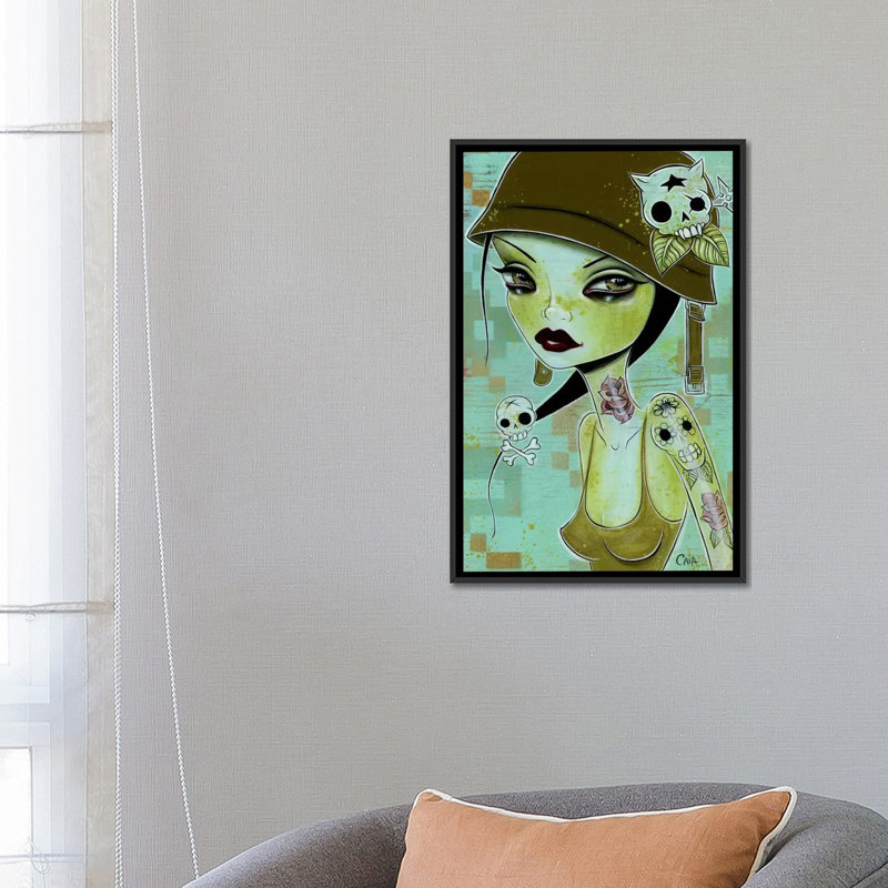 " Semper Fi " by Caia Koopman, 26" H x 18" W x 1.5" D, Black Floater Framed Canvas, No Mat