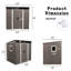 6Ft X 5Ft Outdoor Metal Storage Shed With Window Transparent Plate