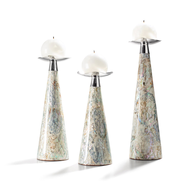 Candelabra, Silver/Cream