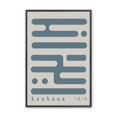 Tempête du Bauhaus minimaliste circuit imprimé I dans un cadre poli