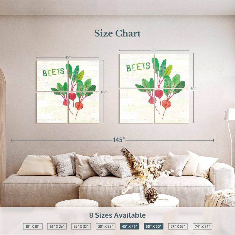 Yarlin Kitchen Garden I, 50" H x 50" W