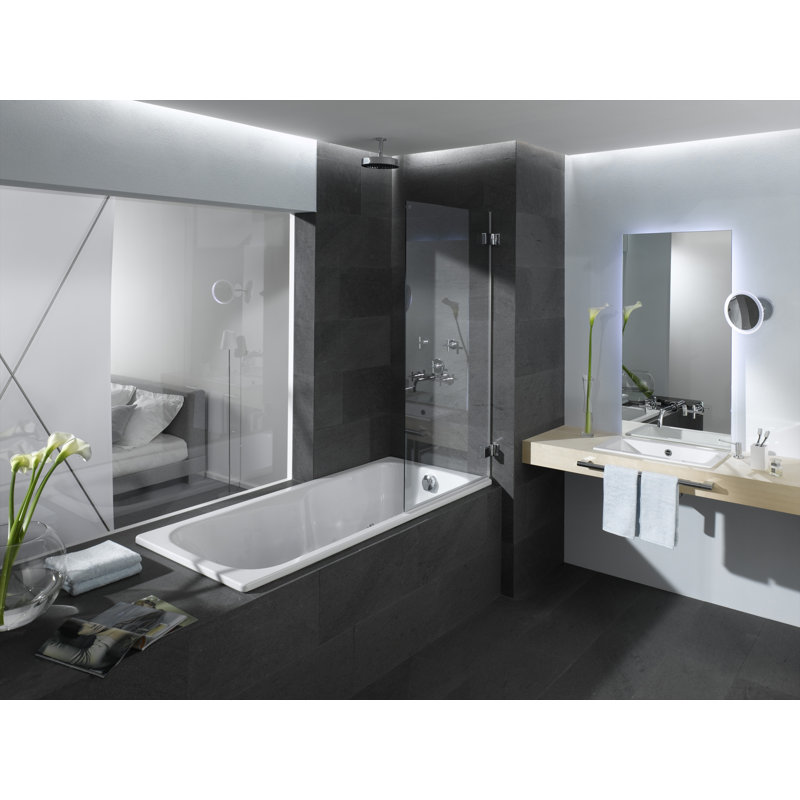 Dyna 59.06'' x 29.53'' Soaking Steel Bathtub