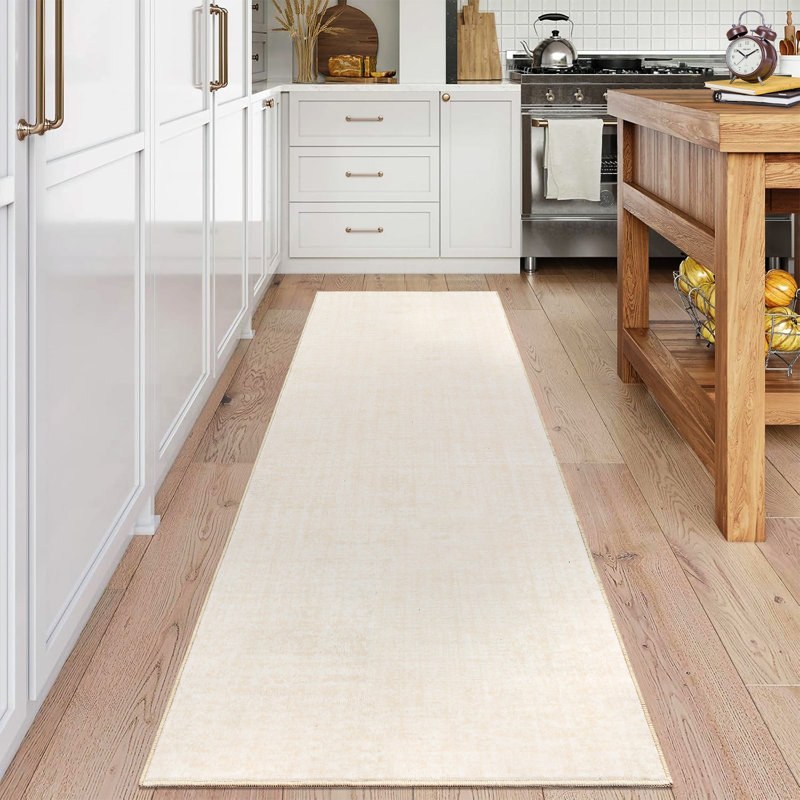 Tapis de salon Minimalist, Beige, Tapis de couloir 2 pi x 6 pi