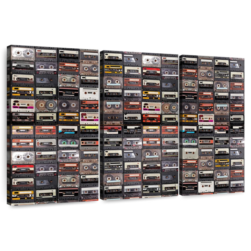 Abarca Audio Cassettes Collection, 48" H x 74" W
