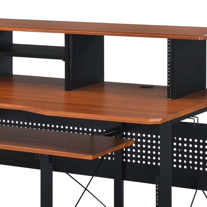 Bureau de musique, 40" H x 30" W x 72" D, Black,Cherry