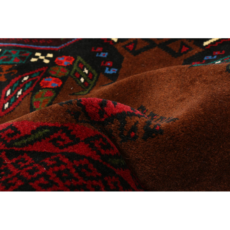 Tapis unique en laine noué à la main 3 pi 4 po x 6 pi 1 po nouvel âge Bickler