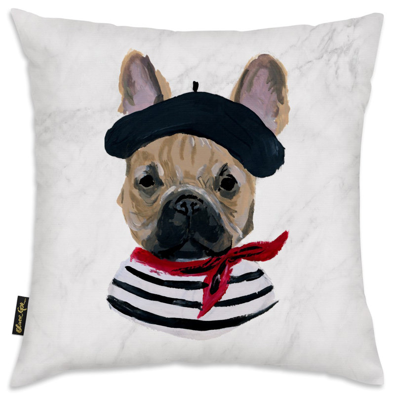  Housse et insert de coussin carré Frenchie