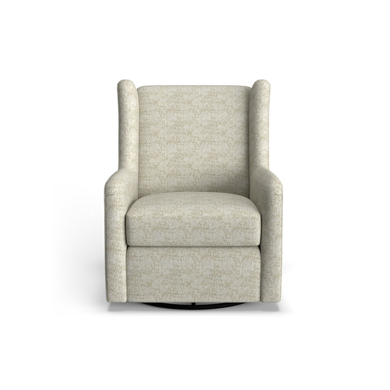 Fauteuil oscillant pivotant Miranda, Chenille Malibu Parchment Performance