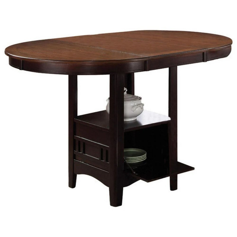 42 " Extendable Oval Dining Table, Light Brown