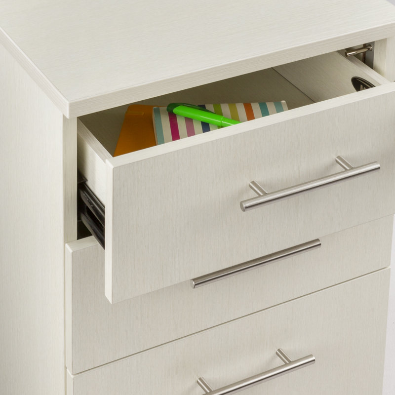 Medina Series 3-Drawer Mobile Vertical Filing Cabinet, Textured Sea Salt