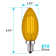 4.5 Watt (40 Watt Equivalent), B11 LED Candle Bulb, Coloured Light Bulb, E12/Candelabra Base