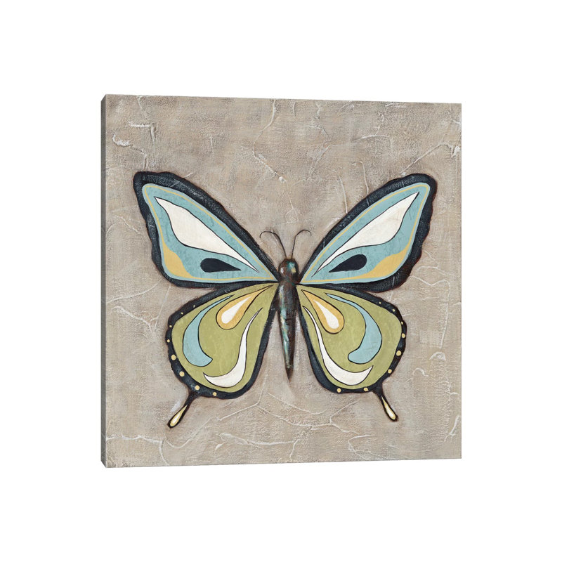 Graphic Spring Butterfly I by Jade Reynolds - Wrapped Canvas Print, 45.72 cm H x 45.72 cm W x 1.91 cm D