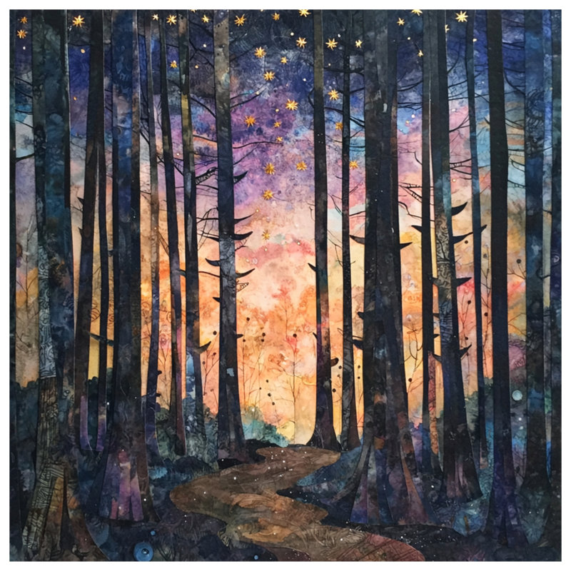 Forest Path Stars Comforter, Twin
