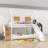 Miskell Kids Twin Over Twin Metal Bunk Bed with Slide and Shelves-2018694574-2018694575