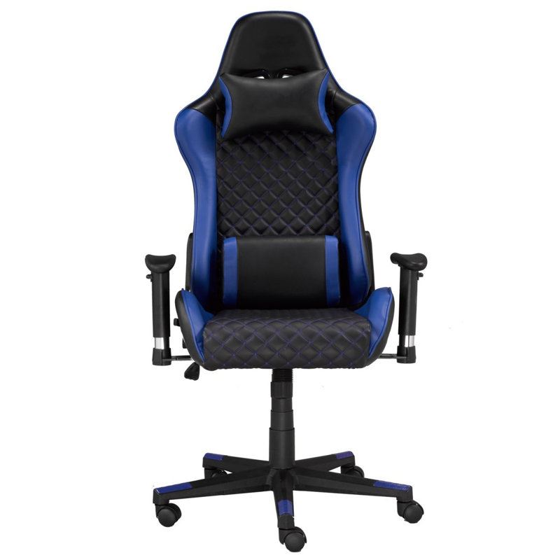 Fauteuil de jeu Violet, Noir / Bleu