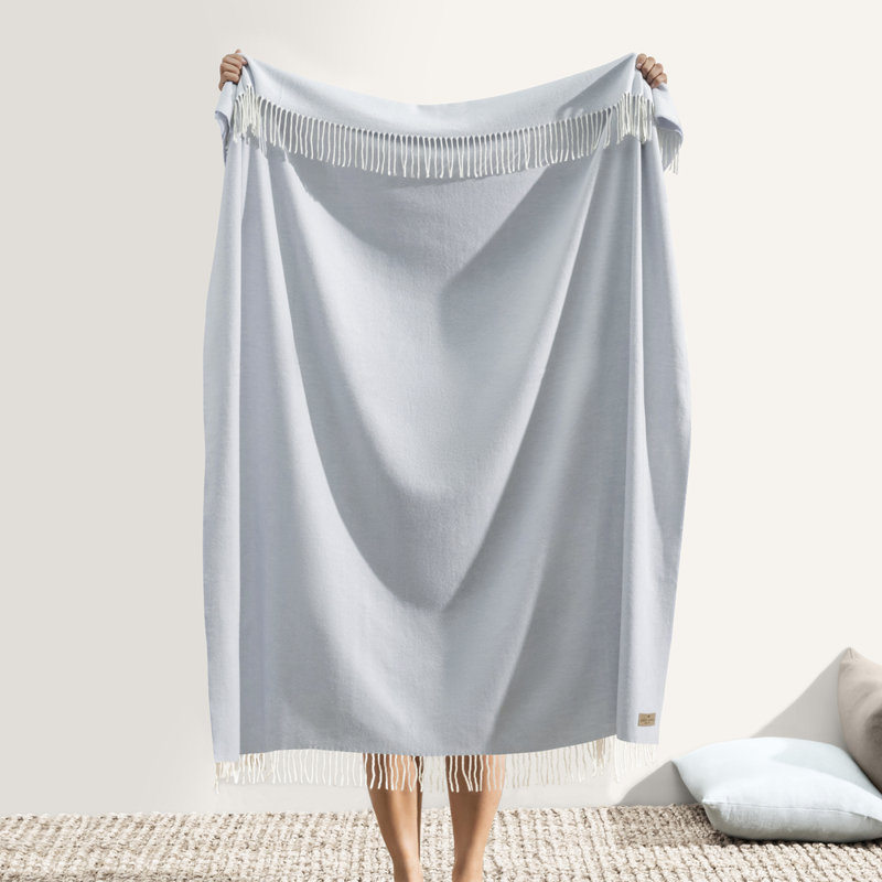 Italian Herringbone Throw Blanket, Olive