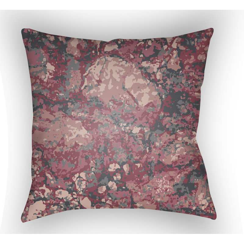 Textures Throw Pillow, 20" H x 20" W x 4" D, Red