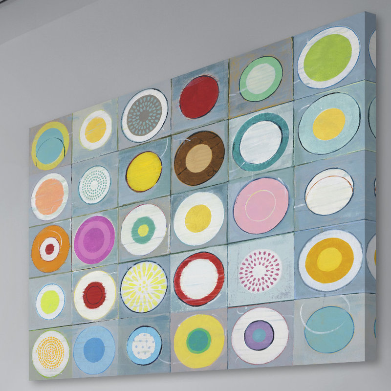 "Colours Round" by Julie Joy Painting Print on Wrapped Canvas, 30" H x 36" W x 1.5" D