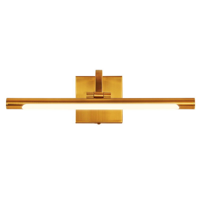 Lampe à DEL 1 lumière à intensité variable réglable 3000K / 4000K / 5000K, H 4,33 po x l 16 po x P 8,26 po, Laiton brossé