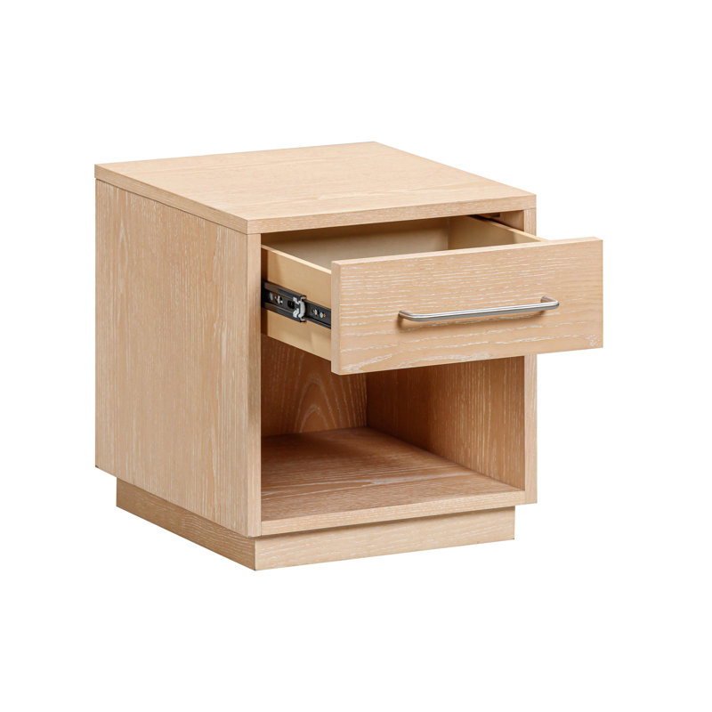 Table de chevet en bois naturel Marlow, Bois naturel
