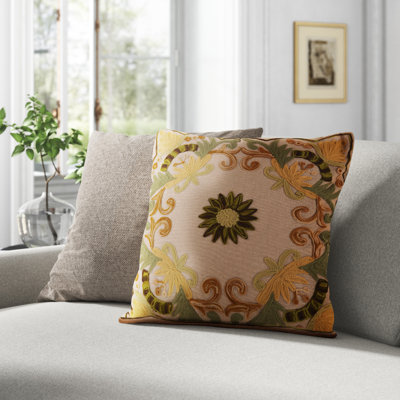 Wells Cotton Floral Throw Pillow