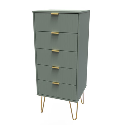 Fully Assembled Alcibades 5 - Drawer Chest of Drawers