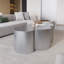 Tables basses et cocktails Modern Cloud, table en acier inoxydable gris de 41,3 pouces