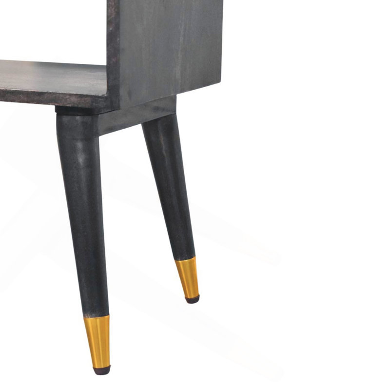 Solid Wood Mid-Century Open Bedside