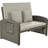 PE Wicker Rattan Double Chaise Lounge, 2-Person Reclining Daybed with Adjustable Back and Cushions-2087564641