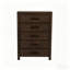 Commode à 5 tiroirs en pin foncé foncé, armoire de rangement moderne pour chambre nordique, rangement compact