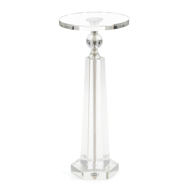 Table à martini facettée en cristal