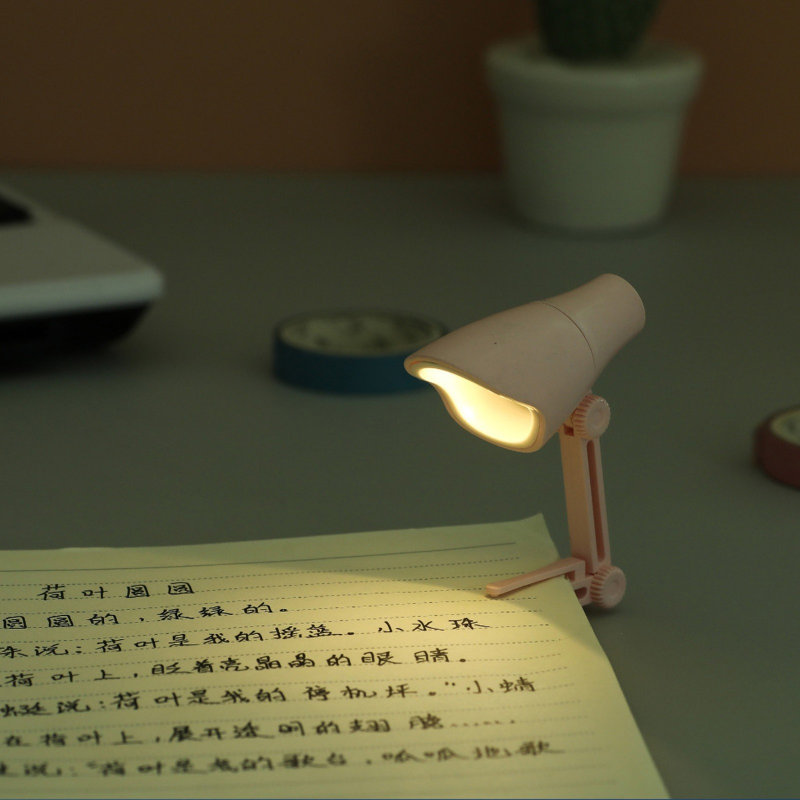 Mini lampe de bureau à DEL avec lampe de bureau, Pink