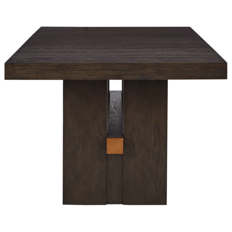 Buy wholesale Skraut Home - Extendable console dining table up to 301 cm in  dark oak color. Closed table measurements: 90 x 49 x 75 cm high