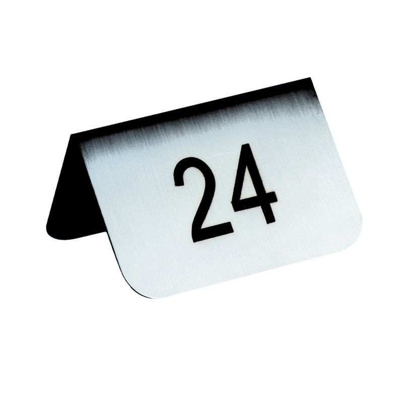 Menu & Banquet Table Number Stand 4.33" x 3.54" - 12 Pieces - Stainless Steel