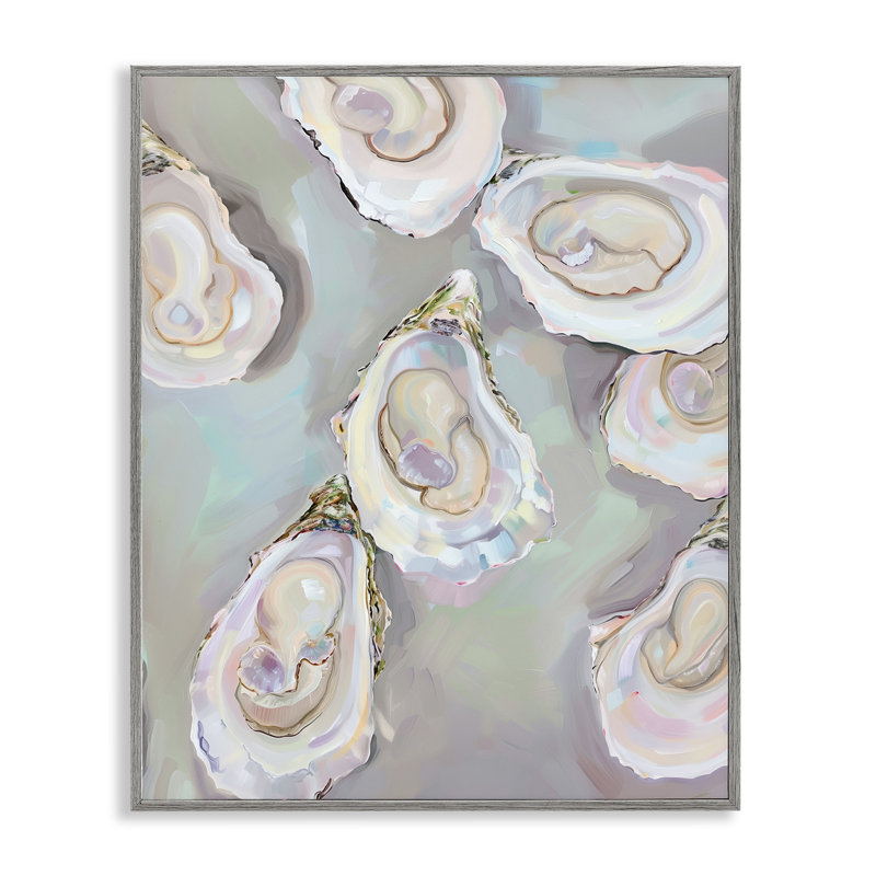  Art giclée Pastel Oysters Still Life par Arlington Prints, H 20 po x l 16 po, Estampe numérique Farmhouse