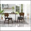 Ensemble de 2 chaises d'appoint de style Mid-Century en bois massif à finition noyer