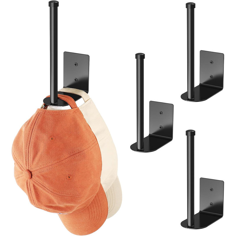 Ensemble de 4 porte-chapeaux en acier inoxydable pour casquettes de baseball