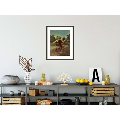Les lutteurs, Gustave Courbet, impression giclée encadrée